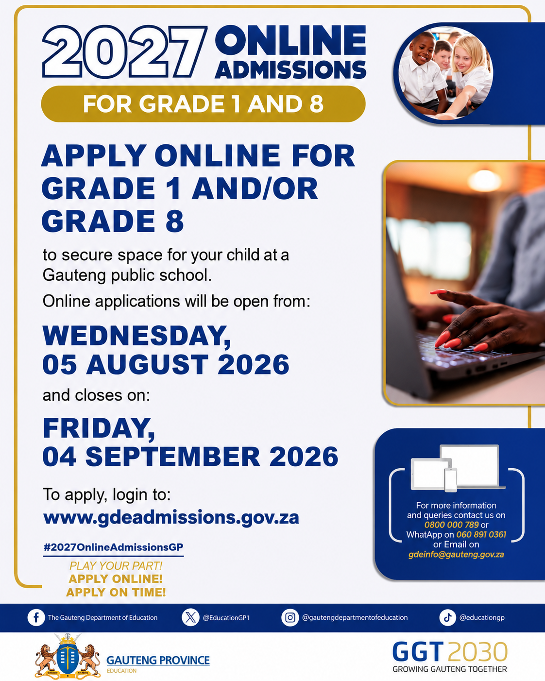 Krugersdorp High School 2027 admission criteria and supporting documents